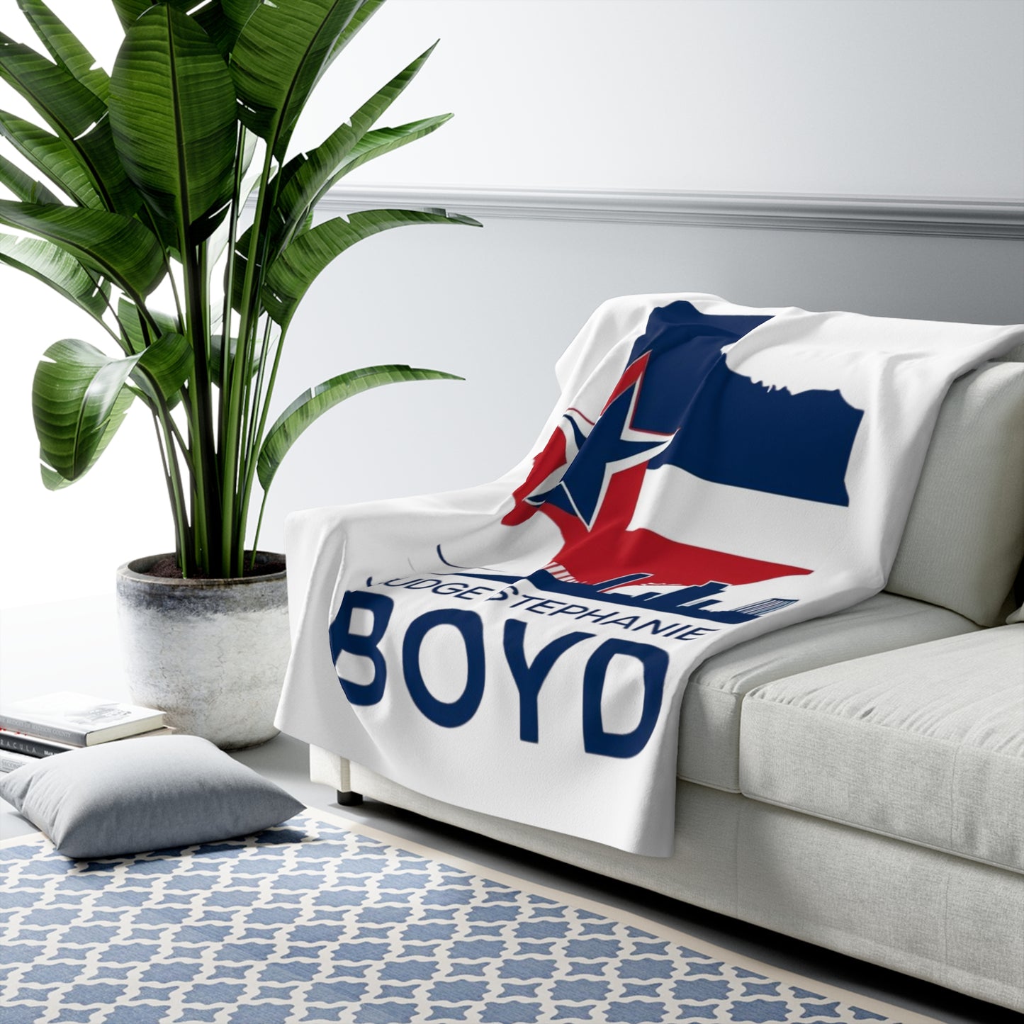 Personalized Sherpa Fleece Blanket with Texas Design - Cozy Gift for Judges and Texas Residents