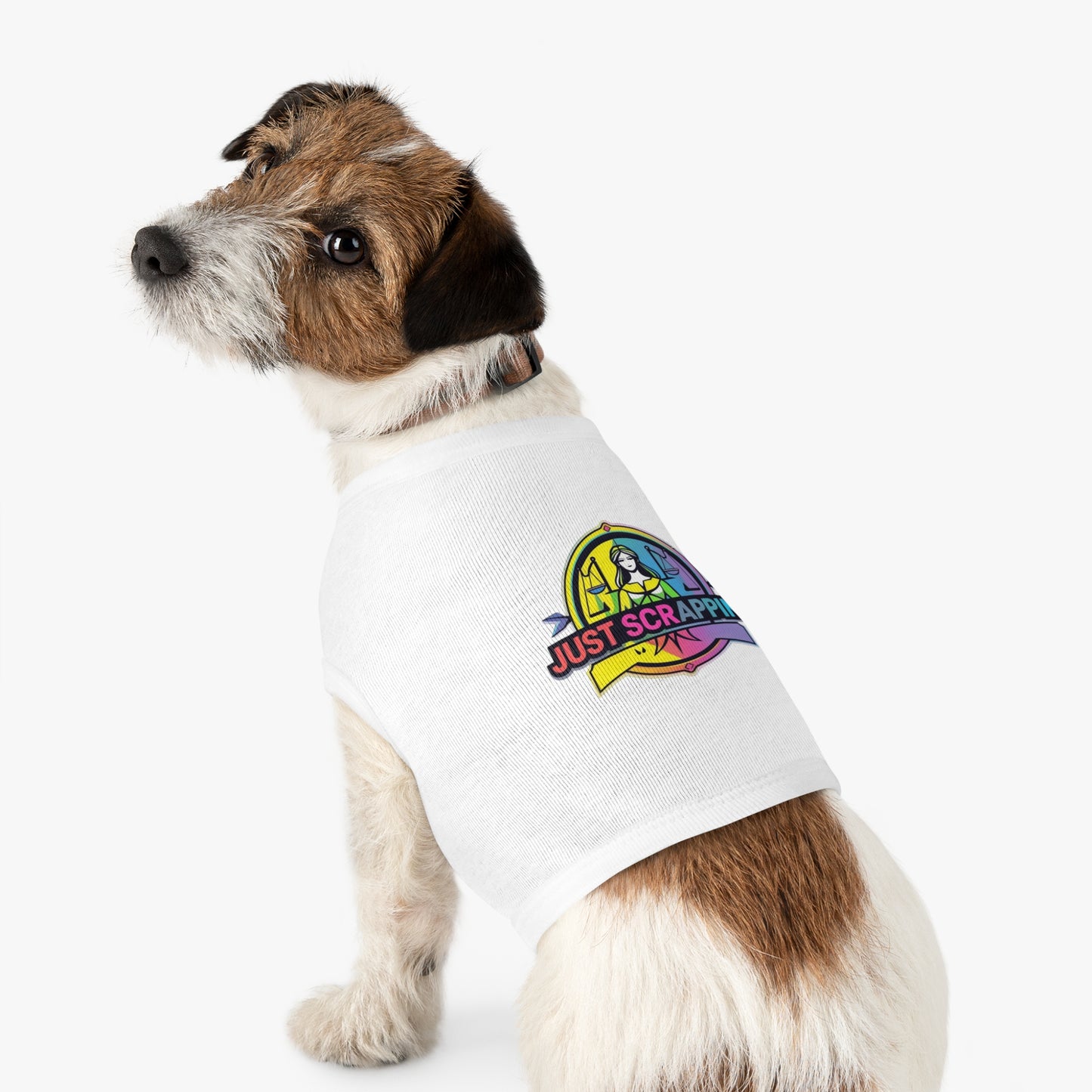 Rainbow Just Scrapping Pet Tank Top - Vibrant Dog Apparel for Fun Occasions