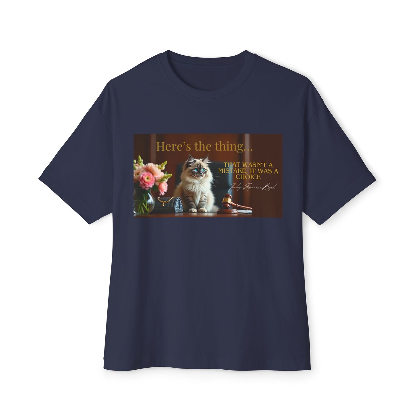 Funny Cat Quote Unisex Oversized Boxy Tee - Perfect for Cat Lovers