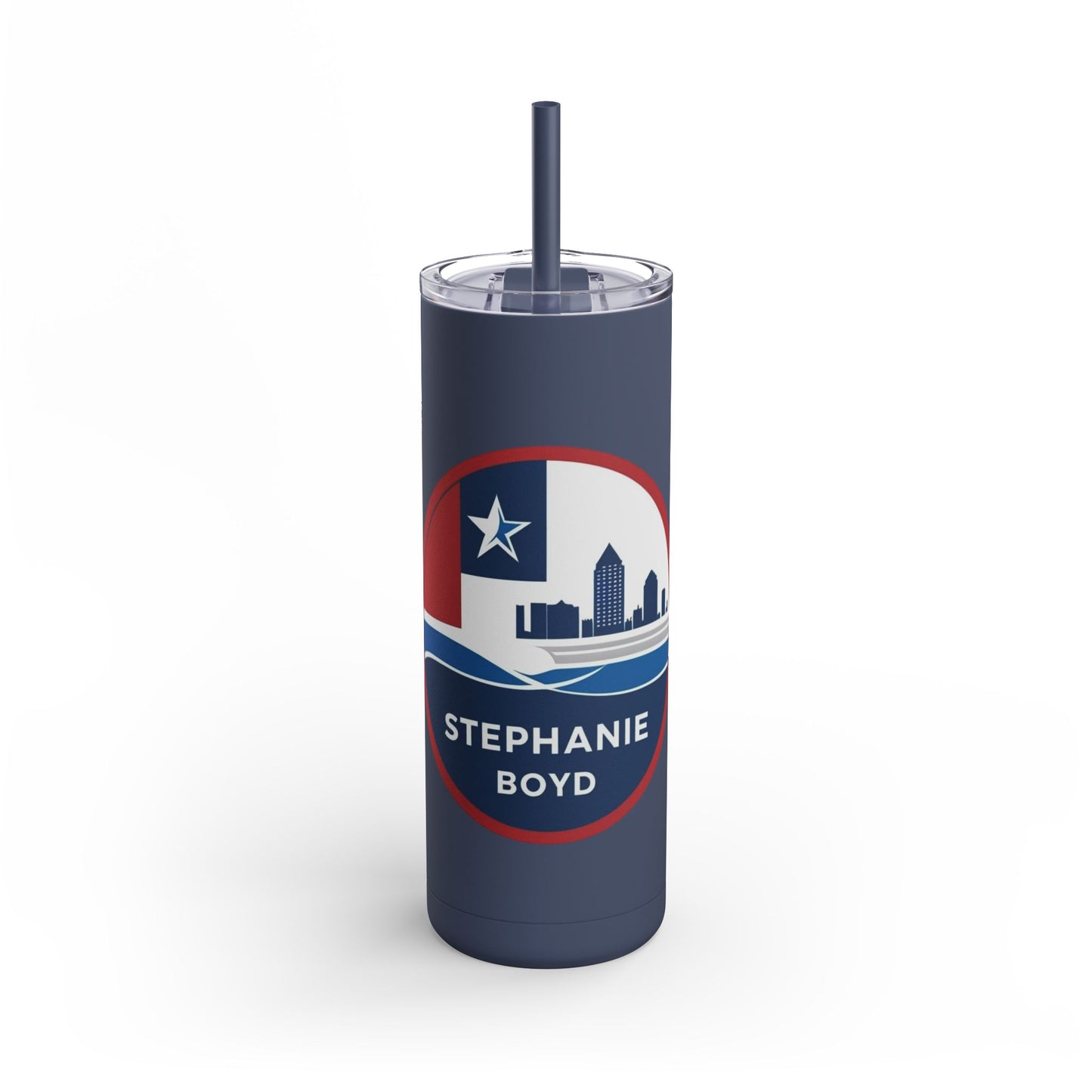 Personalized 20oz Skinny Tumbler with Texas Design - Custom Drinkware for Gifts