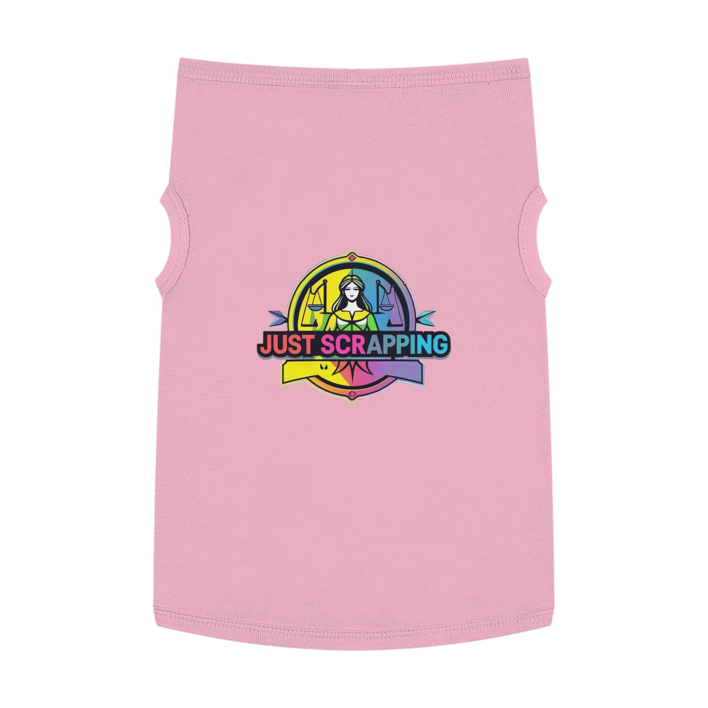Rainbow Just Scrapping Pet Tank Top - Vibrant Dog Apparel for Fun Occasions