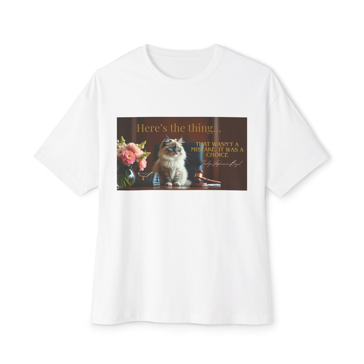 Funny Cat Quote Unisex Oversized Boxy Tee - Perfect for Cat Lovers