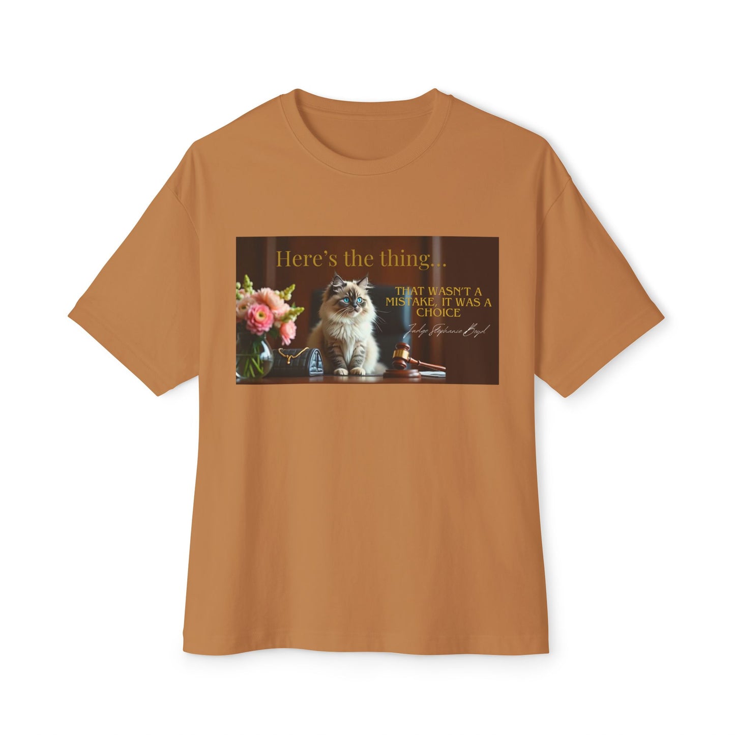 Funny Cat Quote Unisex Oversized Boxy Tee - Perfect for Cat Lovers