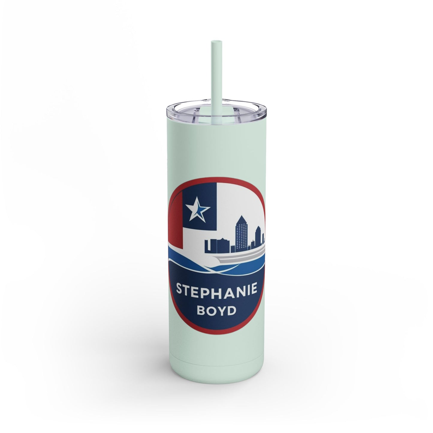 Personalized 20oz Skinny Tumbler with Texas Design - Custom Drinkware for Gifts