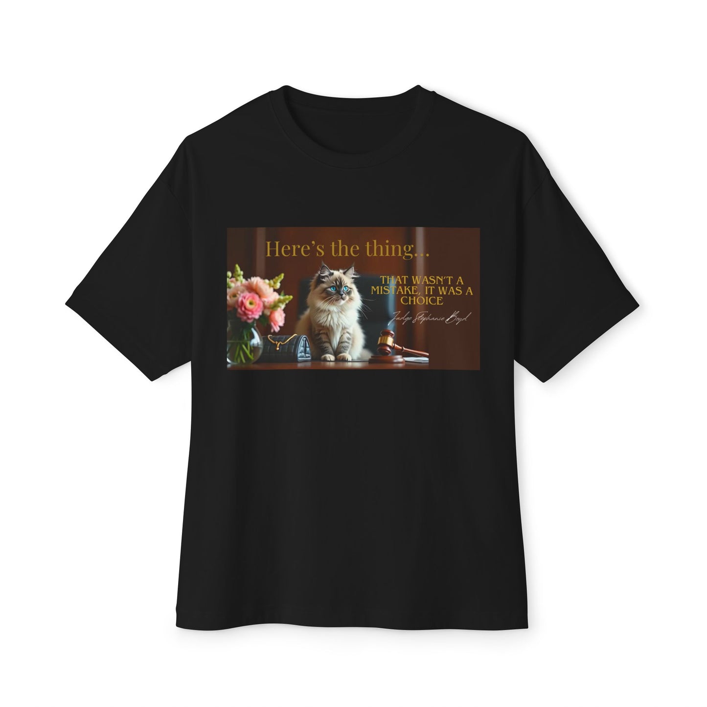 Funny Cat Quote Unisex Oversized Boxy Tee - Perfect for Cat Lovers