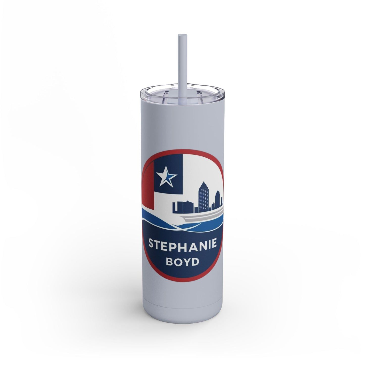 Personalized 20oz Skinny Tumbler with Texas Design - Custom Drinkware for Gifts