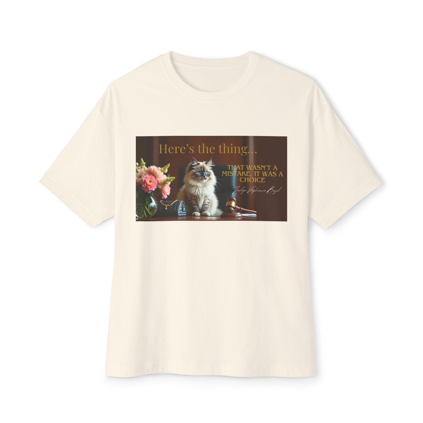 Funny Cat Quote Unisex Oversized Boxy Tee - Perfect for Cat Lovers