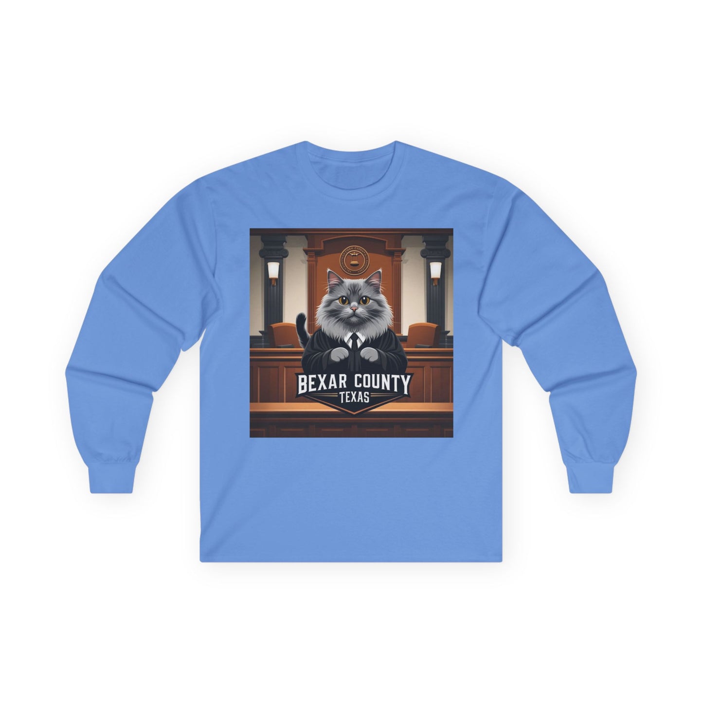 Funny Cat Judge Long Sleeve Tee - Bexar County Texas