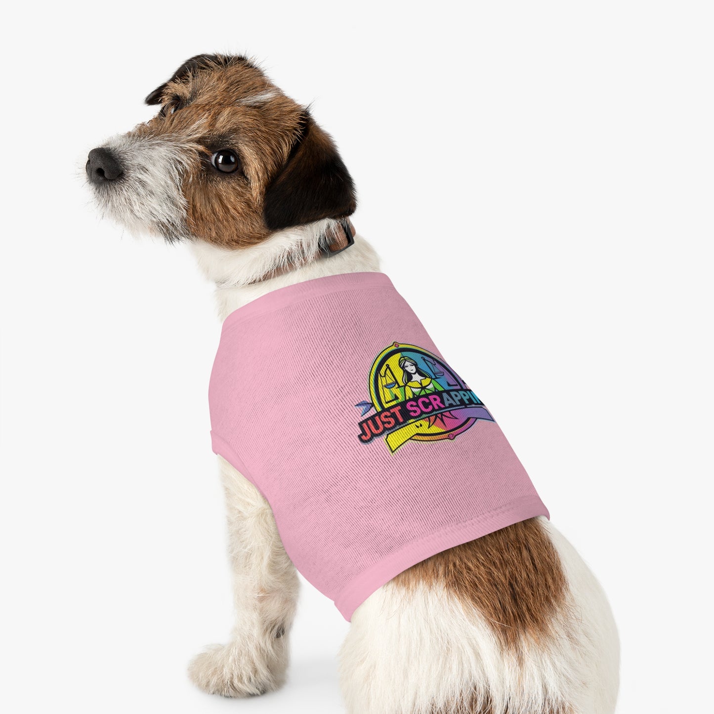 Rainbow Just Scrapping Pet Tank Top - Vibrant Dog Apparel for Fun Occasions