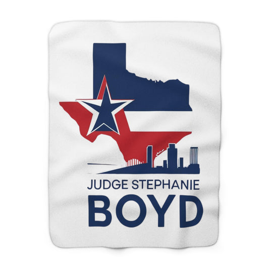 Personalized Sherpa Fleece Blanket with Texas Design - Cozy Gift for Judges and Texas Residents