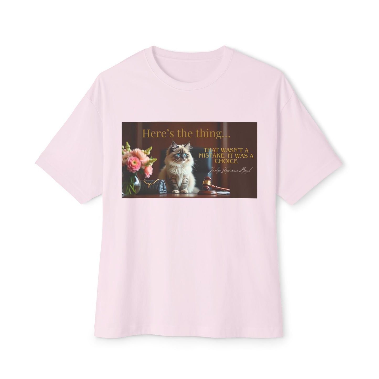Funny Cat Quote Unisex Oversized Boxy Tee - Perfect for Cat Lovers