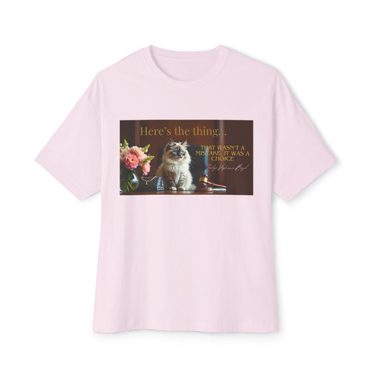 Funny Cat Quote Unisex Oversized Boxy Tee - Perfect for Cat Lovers