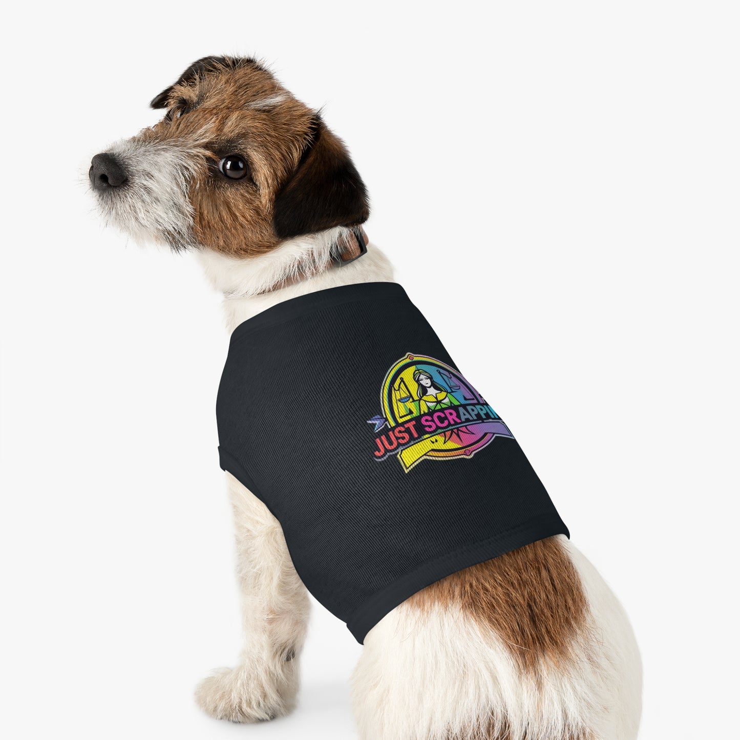 Rainbow Just Scrapping Pet Tank Top - Vibrant Dog Apparel for Fun Occasions