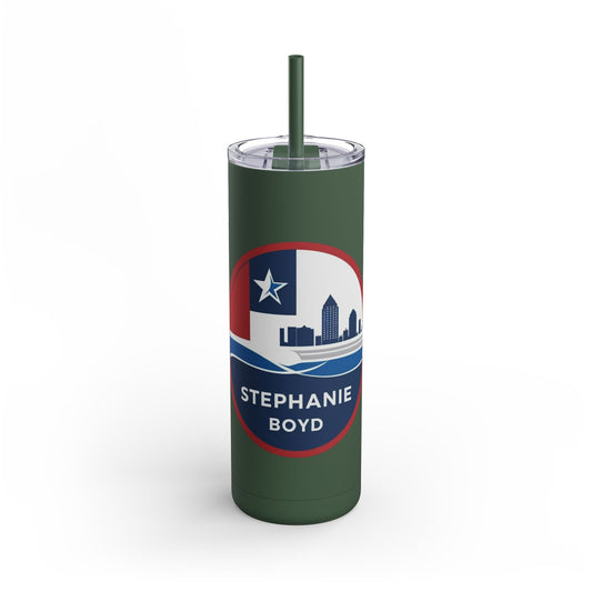 Personalized 20oz Skinny Tumbler with Texas Design - Custom Drinkware for Gifts