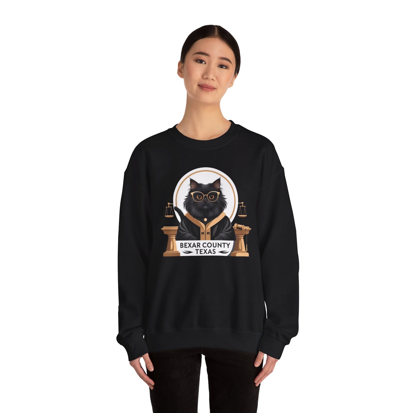 Bexar County Cat Crewneck Sweatshirt - Fun & Cozy Gift for Cat Lovers