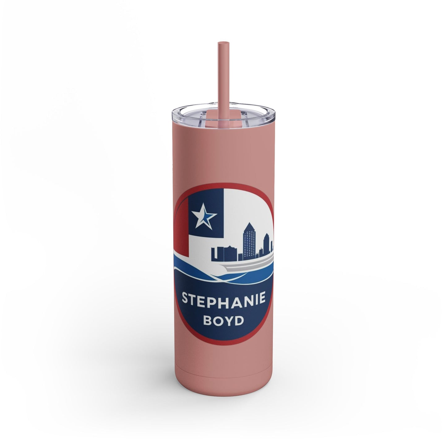 Personalized 20oz Skinny Tumbler with Texas Design - Custom Drinkware for Gifts