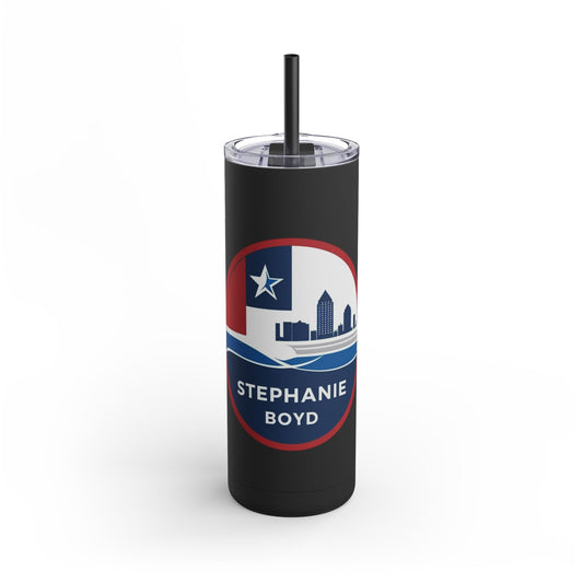 Personalized 20oz Skinny Tumbler with Texas Design - Custom Drinkware for Gifts