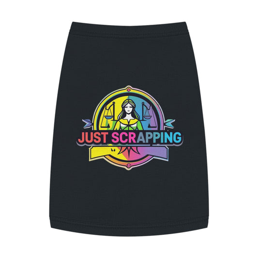 Rainbow Just Scrapping Pet Tank Top - Vibrant Dog Apparel for Fun Occasions
