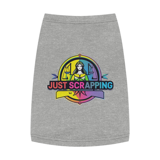 Rainbow Just Scrapping Pet Tank Top - Vibrant Dog Apparel for Fun Occasions